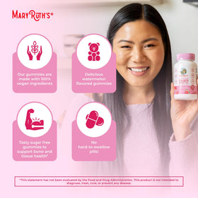 Gummies Vegan Collagène MARYRUTH'S sur un fond naturel