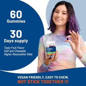 Gummies Vegavero Potassium et Magnésium avec étiquette nutritionnelle