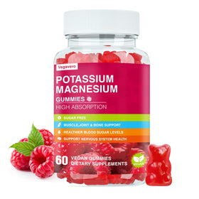 Gummies Vegavero Potassium Magnésium 60 Framboise, vue de face