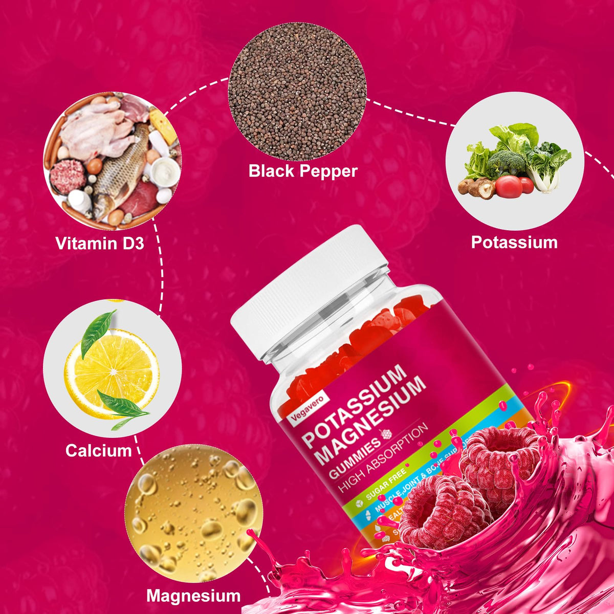 Gummies Vegavero Potassium Magnésium, prise en main