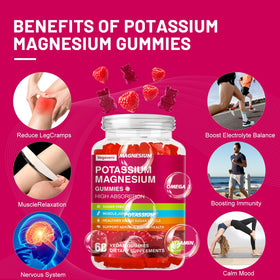 Gummies Vegavero Potassium Magnésium sur fond blanc