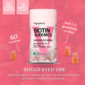 Gummies VEGEPOWER avec une cuillère en bois pour illustration