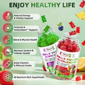 Gummies végétaux et fruits Alliwise, vue de près