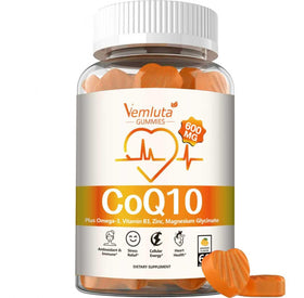 Gummies Vemluta CoQ10 600mg avec saveur fruitée en boîte
