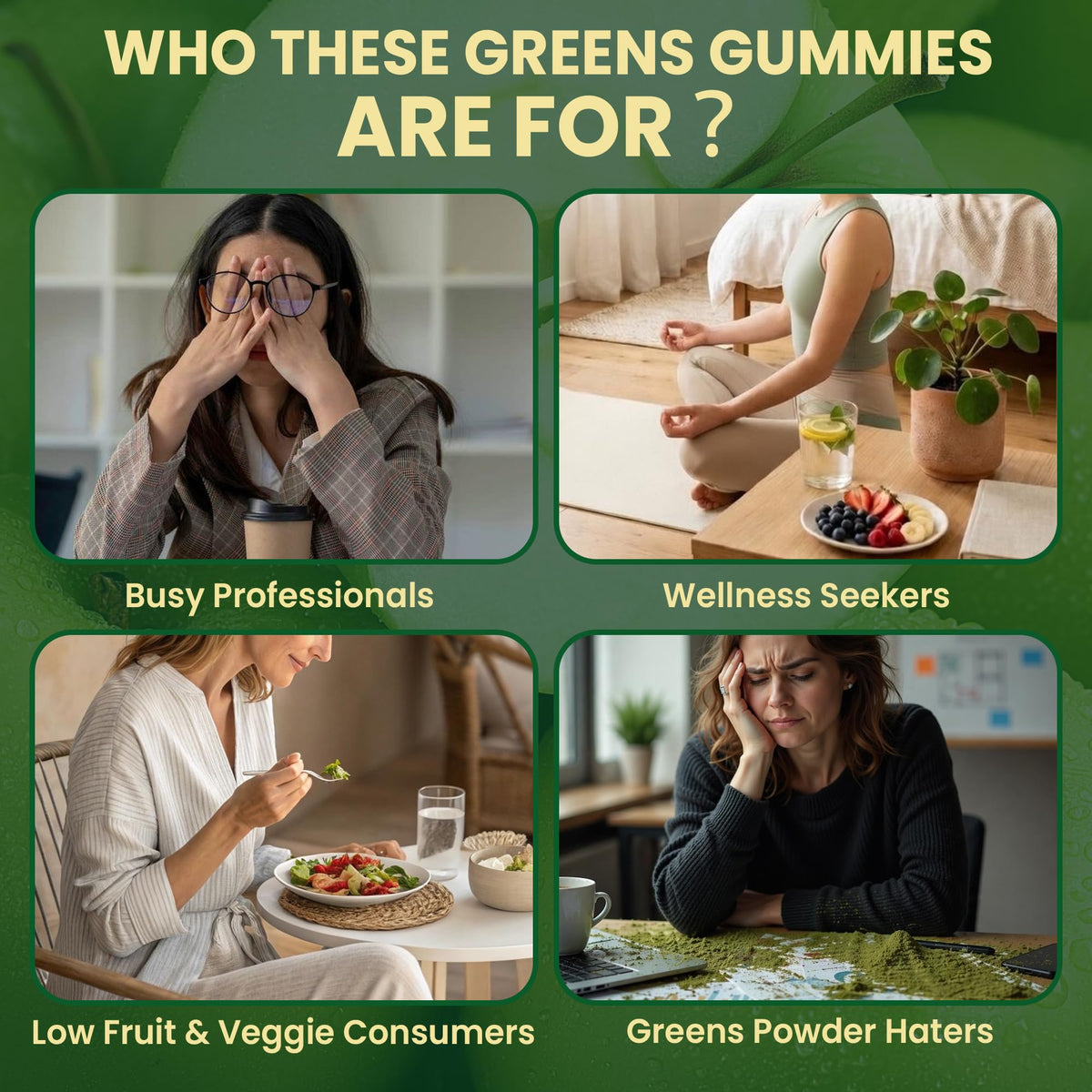 Gummies VerdiGusto Superfood Greens avec des légumes frais
