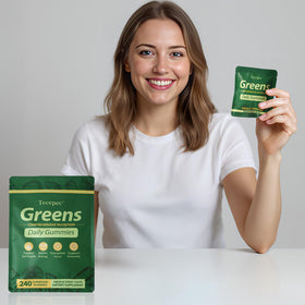 Gummies verts Tecepec avec informations nutritionnelles