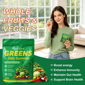 Gummies verts VitalXtra, vue de dessus