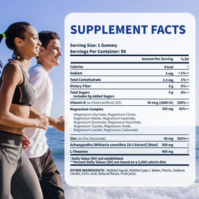 Gummies VEV avec 350 mg de magnésium par portion