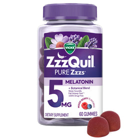 Gummies Vicks ZzzQuil Pure Zzzs 5mg Melatonine vue avant