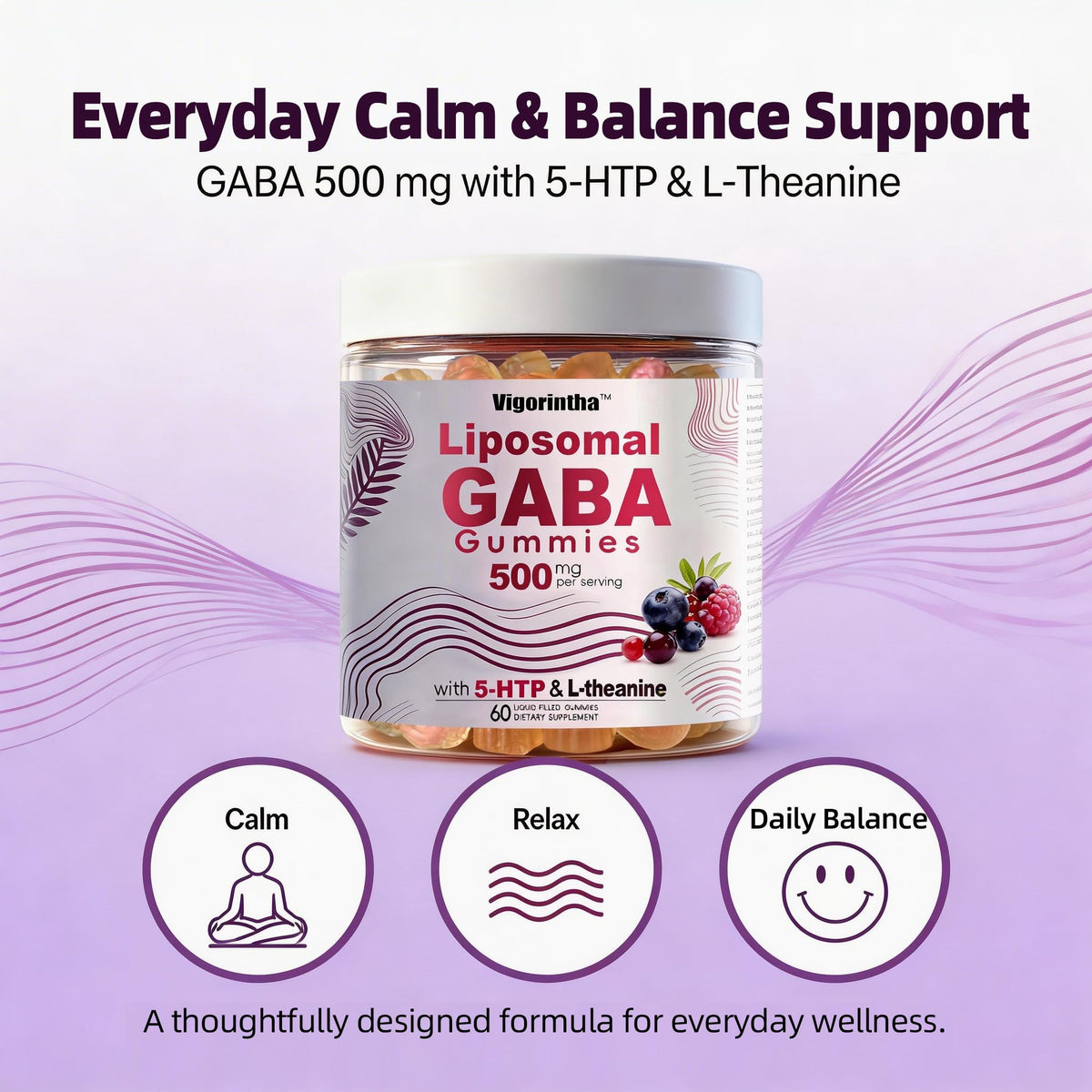Gummies Vigorintha avec texture douce et centre liquide
