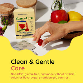 Gummies Vision Saine CHILDLIFE ESSENTIALS sur une table