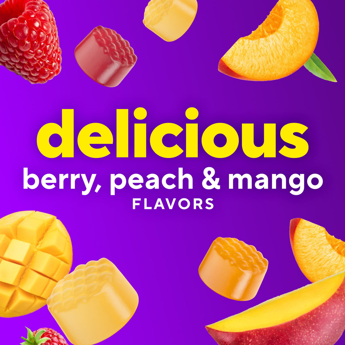 Gummies Vitafusion avec un goût naturel et texture moelleuse