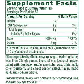 Gummies Vitafusion biotine goût myrtille en gros plan