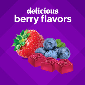 Gummies Vitafusion en gros plan avec texture visible