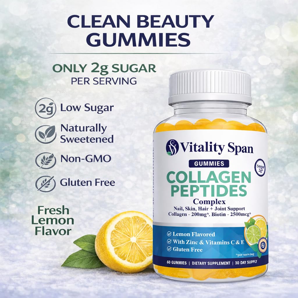 Gummies Vitality Span avec les ingrédients et les valeurs nutritionnelles