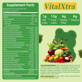 Gummies VitalXtra, ingrédients naturels en arrière-plan