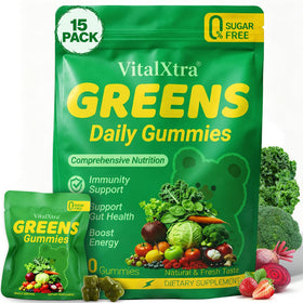 Gummies VitalXtra multivitamines végétales sans sucre, paquet de 120 unités