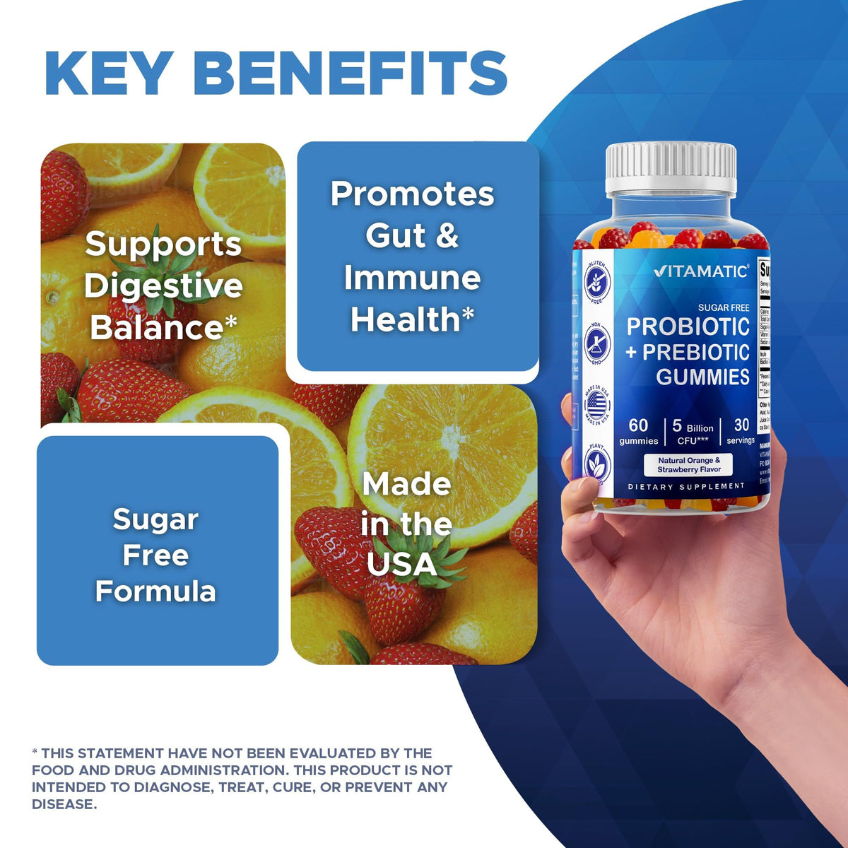 Gummies Vitamatic avec étiquette visible