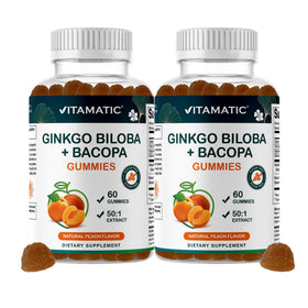 Gummies Vitamatic Ginkgo Biloba et Bacopa en pot avec étiquette