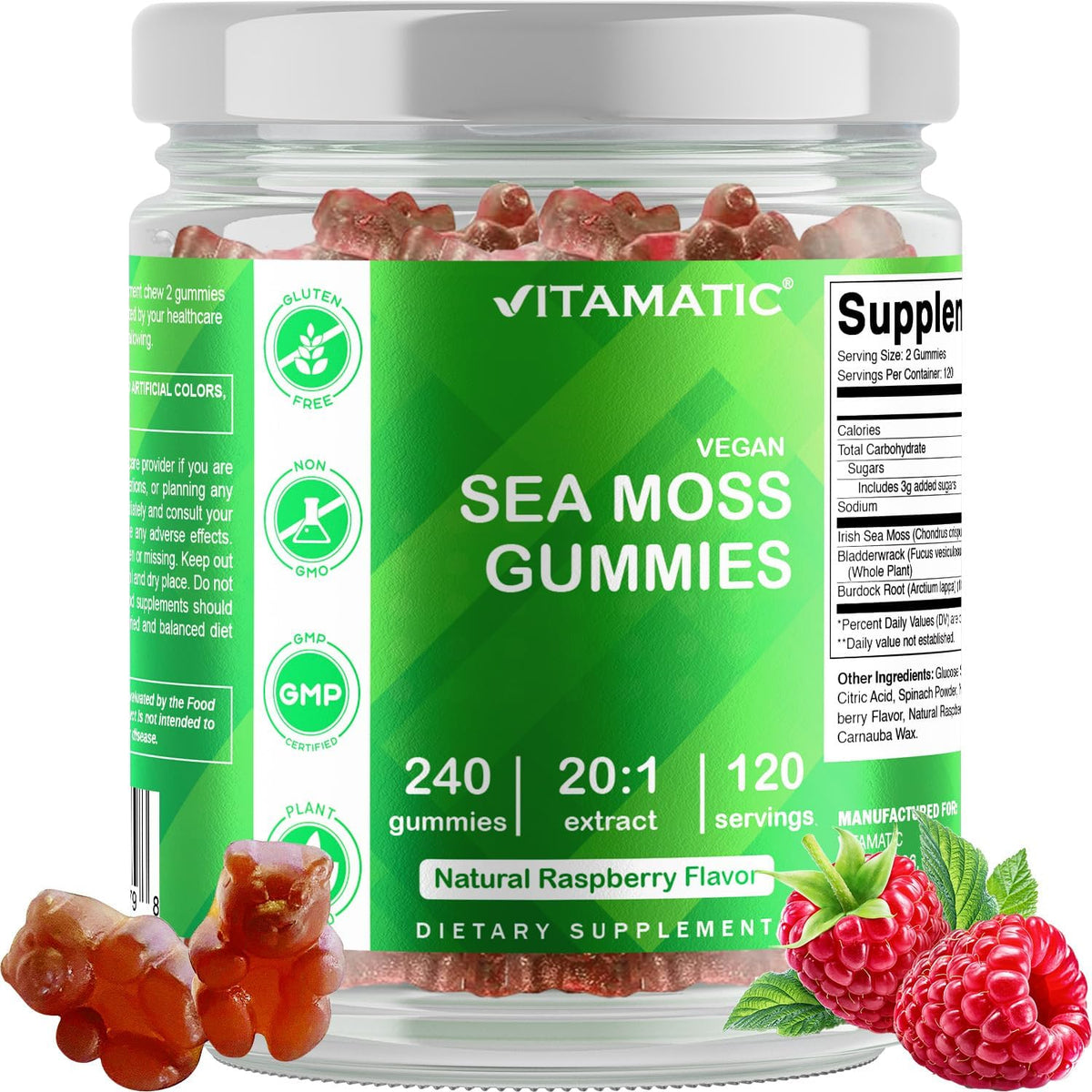 Gummies Vitamatic Mousse Irlandaise 240 Gummies vue de face