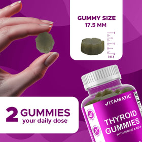 Gummies Vitamatic pour la thyroïde avec ingrédients listés