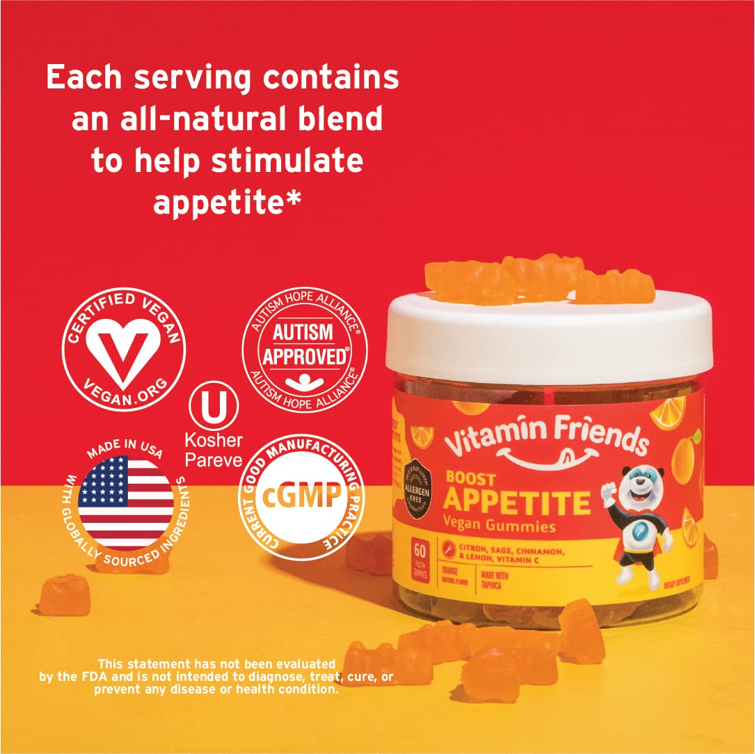 Gummies Vitamin Friends avec étiquette détaillant les ingrédients