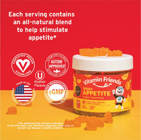 Gummies Vitamin Friends avec étiquette détaillant les ingrédients