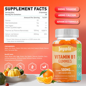Gummies Vitamine B1 Joywiit 500mg avec texture moelleuse