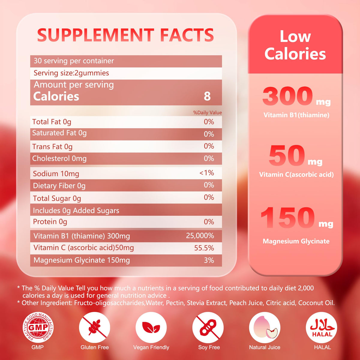 Gummies Vitamine B1 NEWOLITE 300mg avec emballage