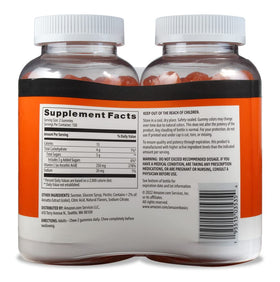 Gummies Vitamine C 250 mg Orange, vue de côté montrant le contenu