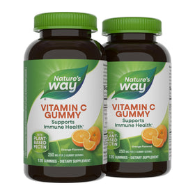 Gummies Vitamine C Nature's Way 250 mg, vue de face, emballage orange