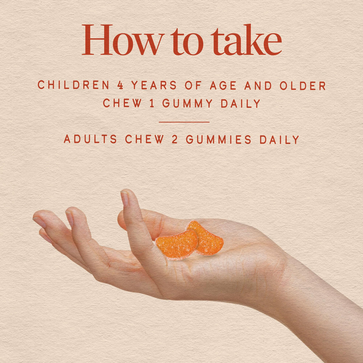 Gummies Vitamine C Nature's Way, dosage recommandé sur l'emballage