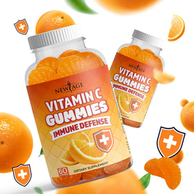 Gummies Vitamine C Orange NEW AGE en vue de dos