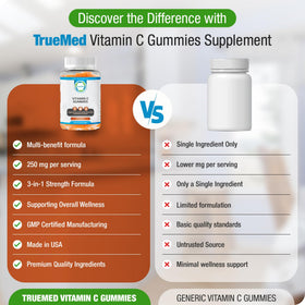 Gummies Vitamine C TRUEMED sur une table