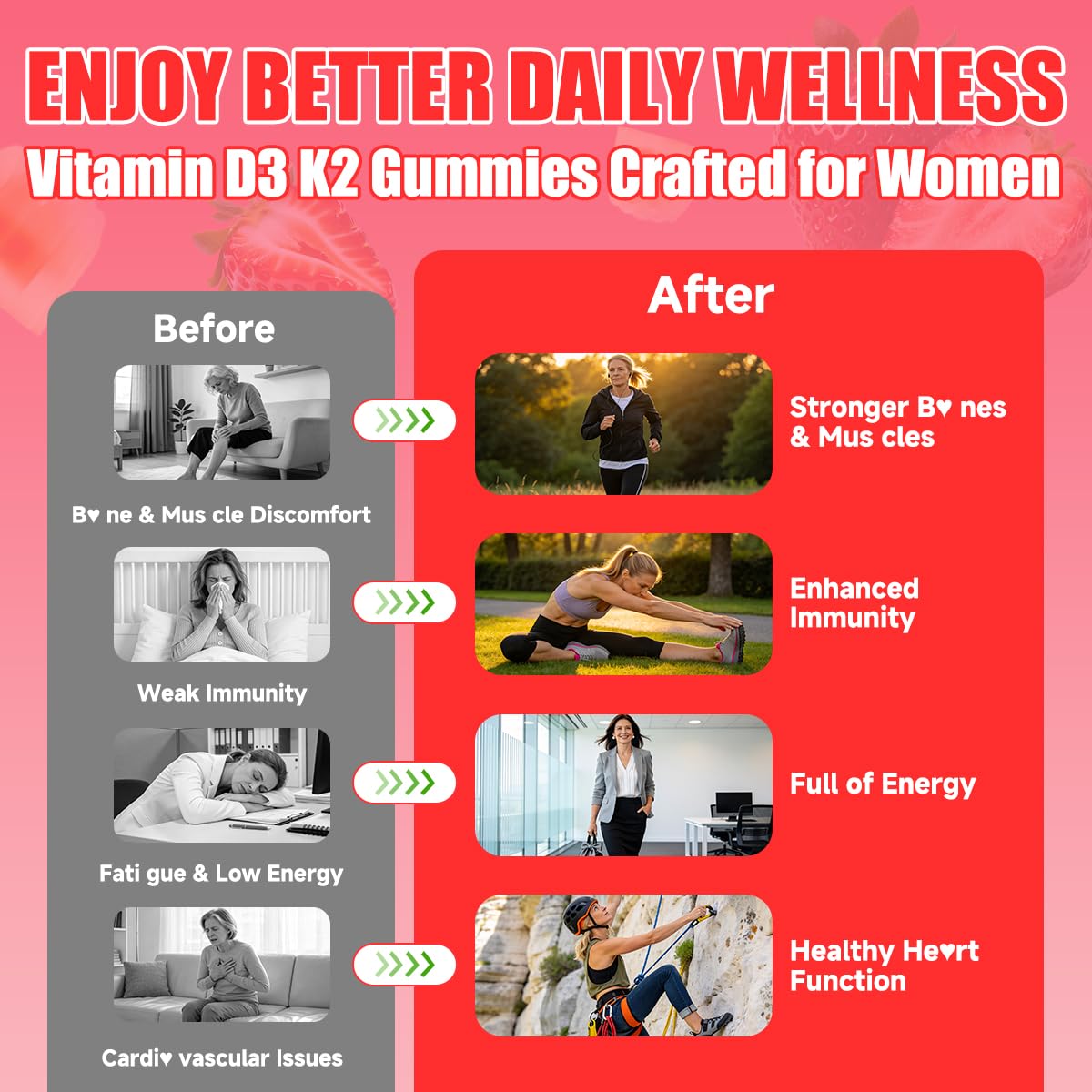 Gummies Vitamine D3 K2 BSSTABBON en gros plan