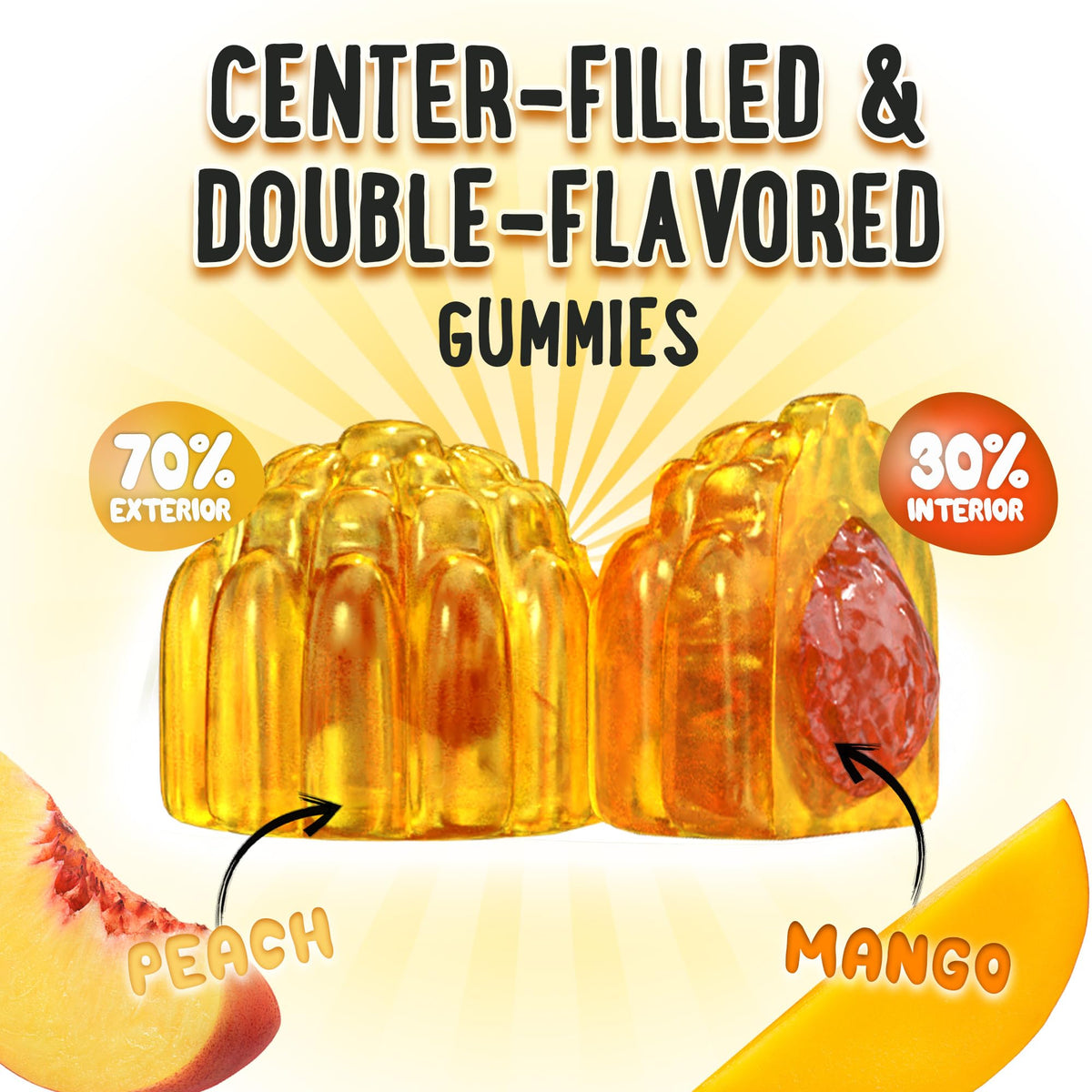 Gummies Vitamine D3 K2 & Calcium 5000 IU de OH MY CHEWY, packaging