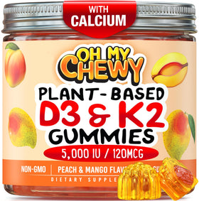 Gummies Vitamine D3 K2 & Calcium 5000 IU de OH MY CHEWY, vue de face