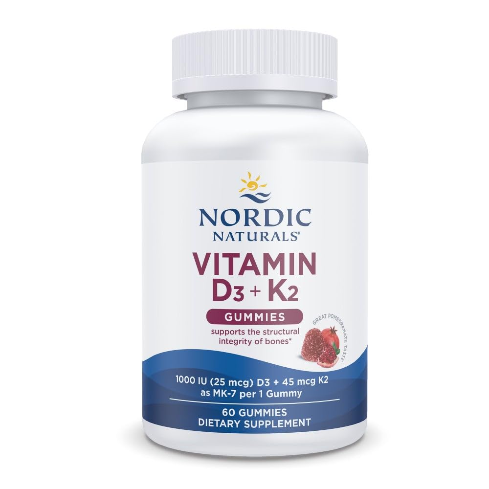 Gummies Vitamine D3 + K2 Nordic Naturals en boîte, vue de face