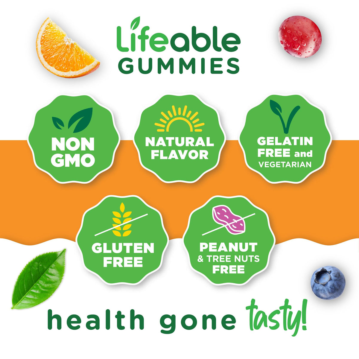 Gummies Vitamine D3 Lifeable avec pectine de fruit