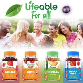 Gummies Vitamine D3 Lifeable montrant la portion quotidienne