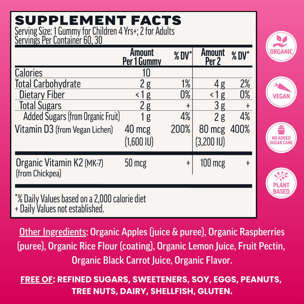 Gummies Vitamine D3 Llama Naturals sur fond blanc