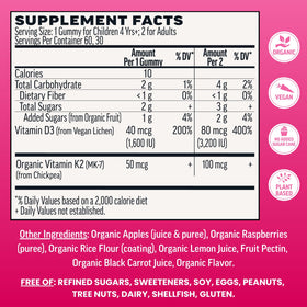 Gummies Vitamine D3 Llama Naturals sur fond blanc