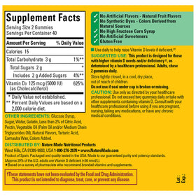 Gummies Vitamine D3 Nature Made dans une main, mise en situation