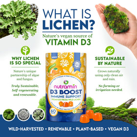 Gummies Vitamine D3 Nutracelle 2000 IU orange en gros plan