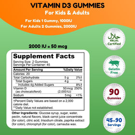Gummies Vitamine D3 SHIFAA NUTRITION montrant la texture moelleuse