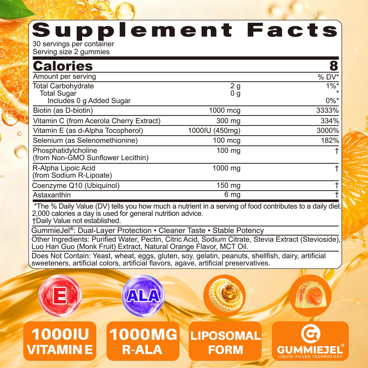 Gummies Vitamine E LILICARE à l'intérieur du flacon