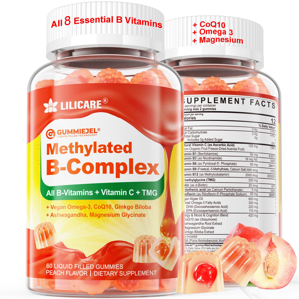 Gummies Vitamines B Methylé LILICARE en pot de 240g