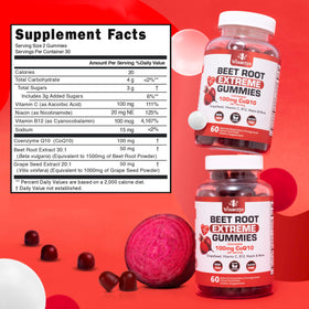 Gummies VITAMIZED CoQ10 avec description des ingrédients