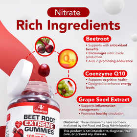 Gummies VITAMIZED CoQ10 avec vue de près sur la texture