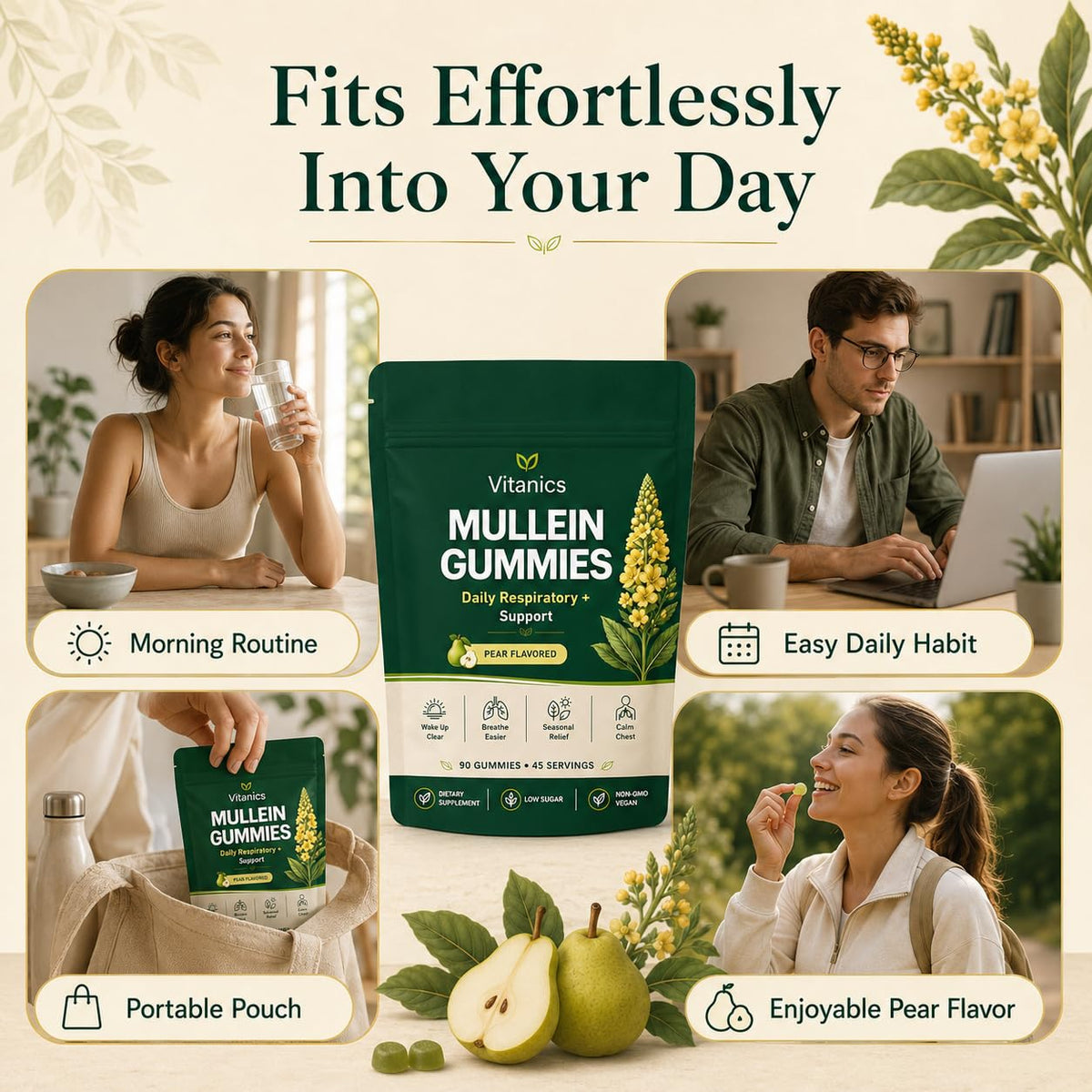 Gummies VITANICS MULLEIN, présentation de plusieurs gummies
